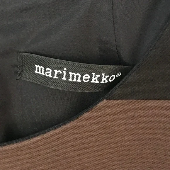 Marimekko Eerika Dress, size 42 (US size 12), Brown & Black - Picture 3 of 11
